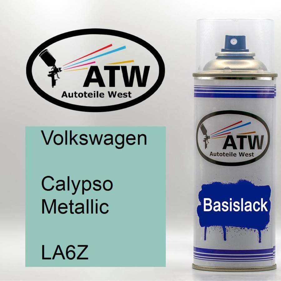 Volkswagen, Calypso Metallic, LA6Z: 400ml Sprühdose, von ATW Autoteile West.